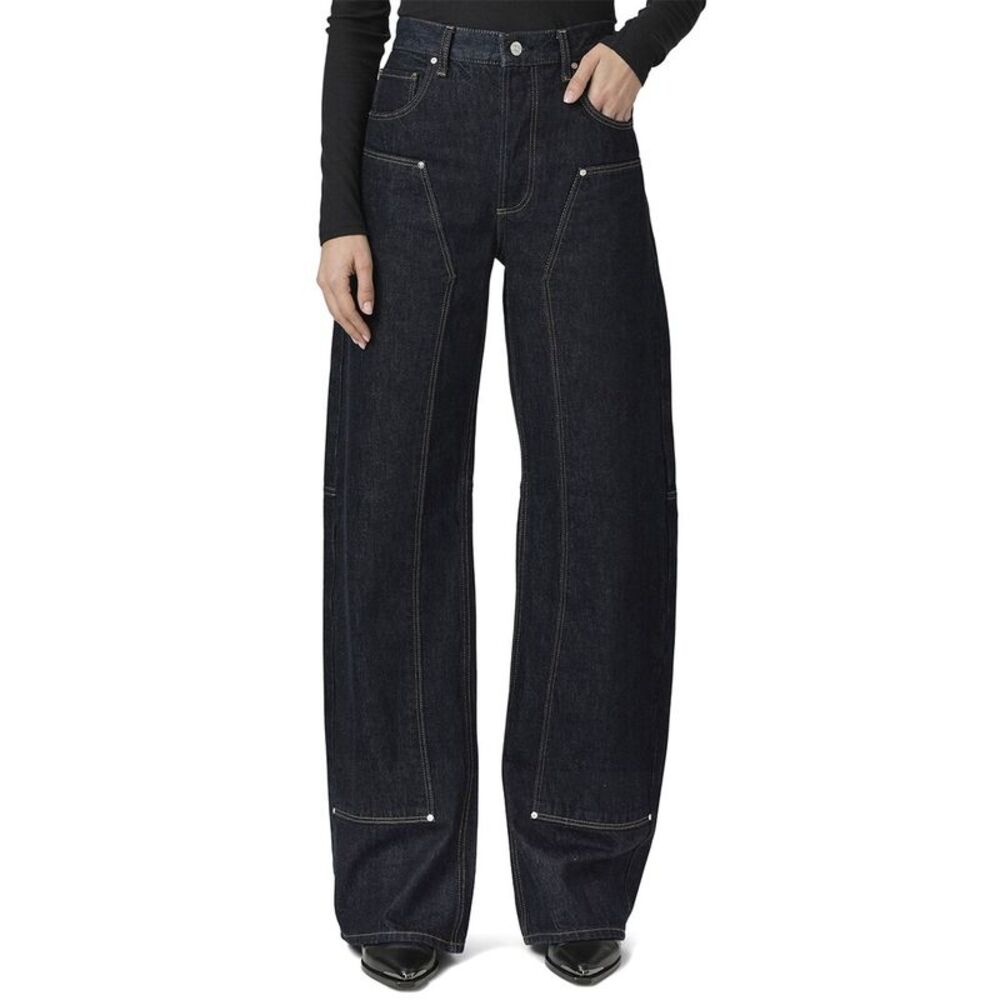 PAIGE Dark Indigo Wide-Leg Jeans